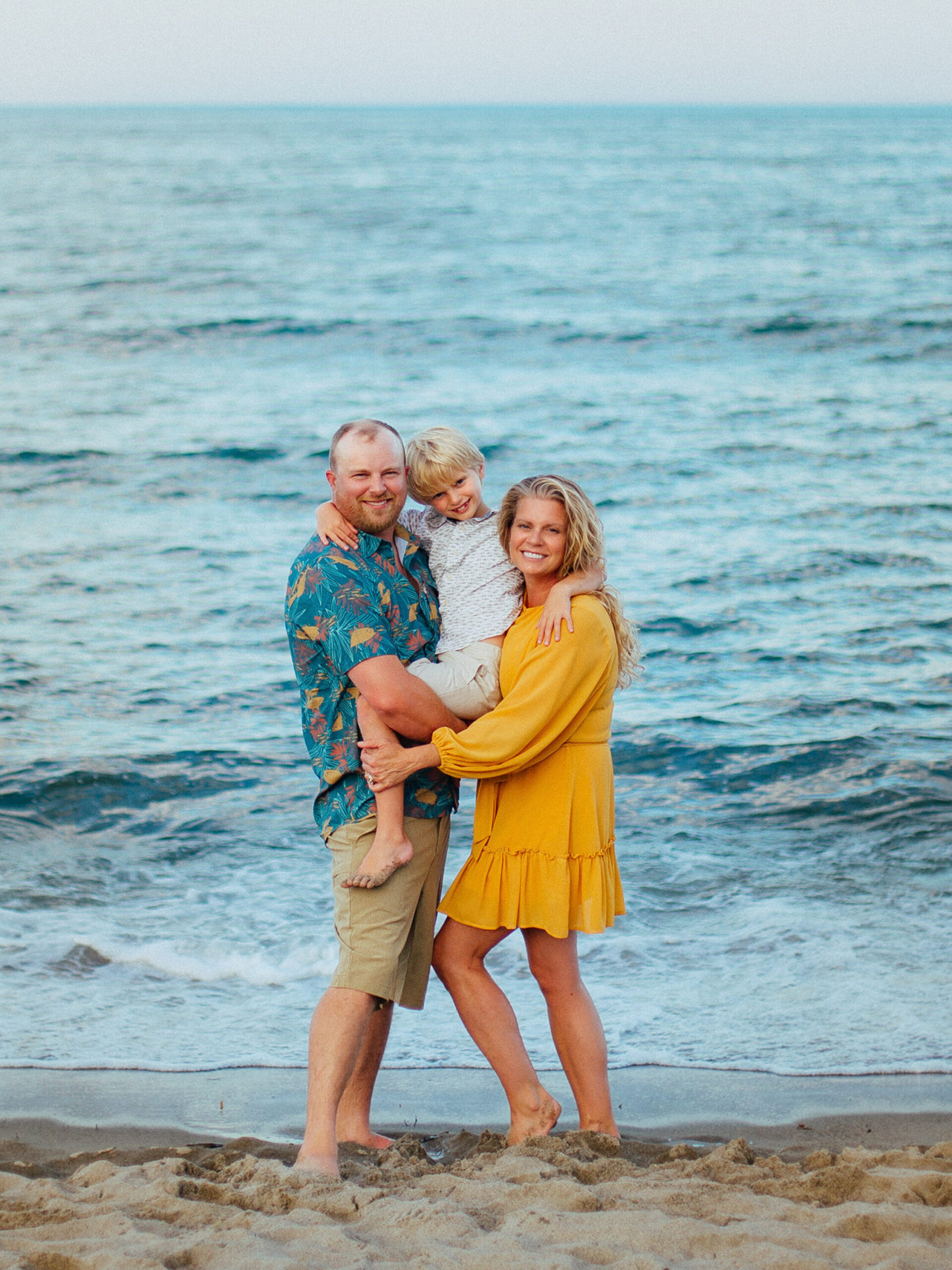 Family Portraits at the beach in Hampton, NH in the summer. Photographed by Chiha Portraits.
